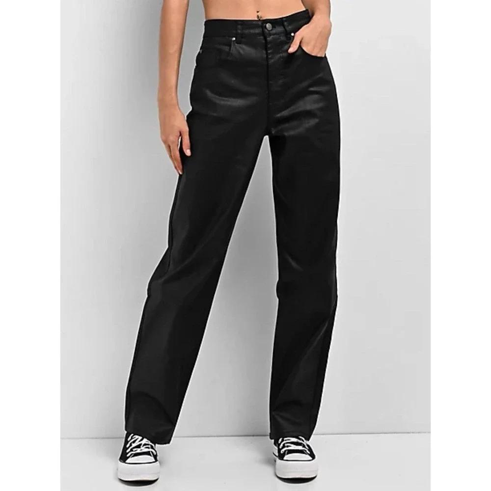 Empyre Tori Black Coated Women's Denim Jeans Size 4‎ Skater Streetwear Grunge